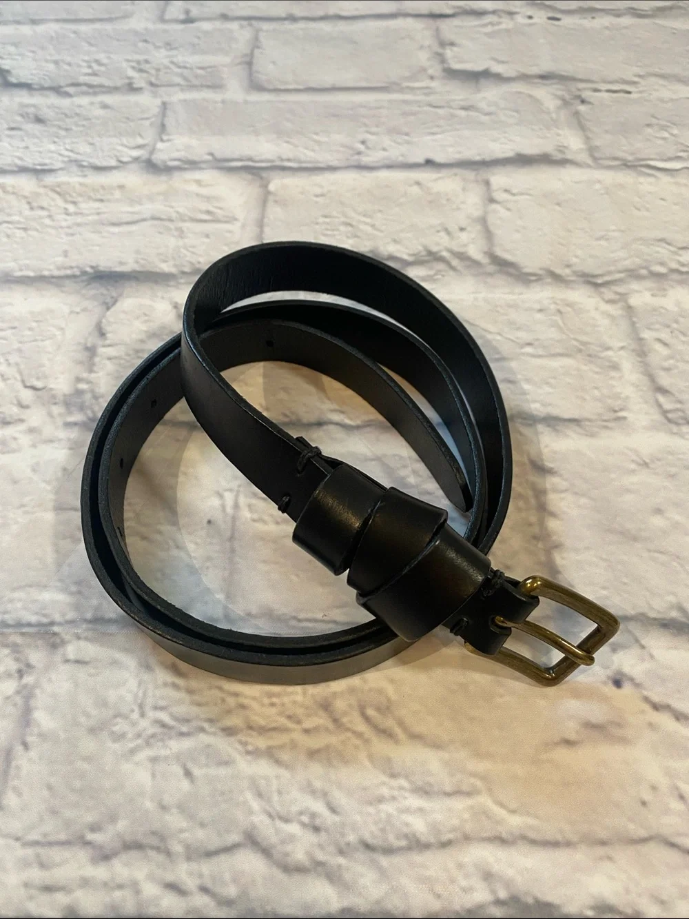 Madewell Leather Crisscross Skinny Belt Size M Black #F7004